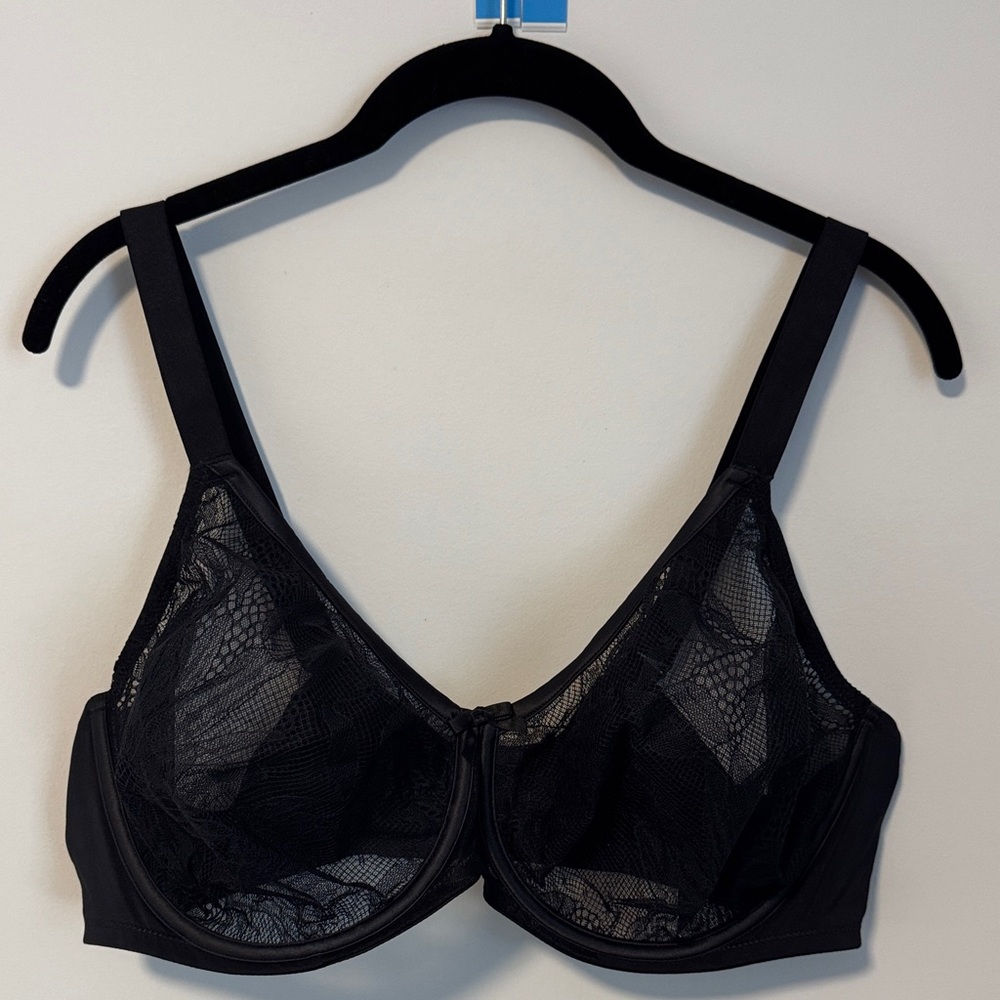 Understance Nora FlexWire Full Coverage Unpadded Lace Bra - Black 42DDD NWT
